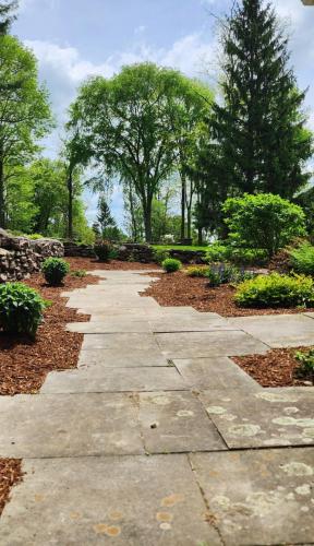 Wellness Arts Center walkway to lawn area